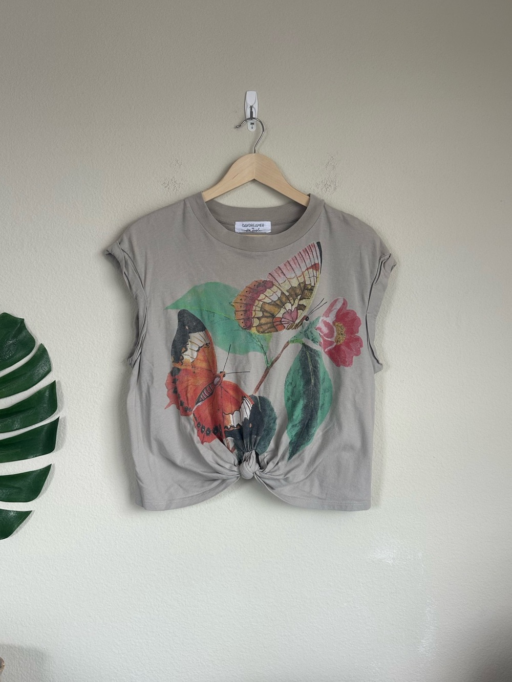 NWOT Daydreamer X Free People Butterfly Twist Tee
